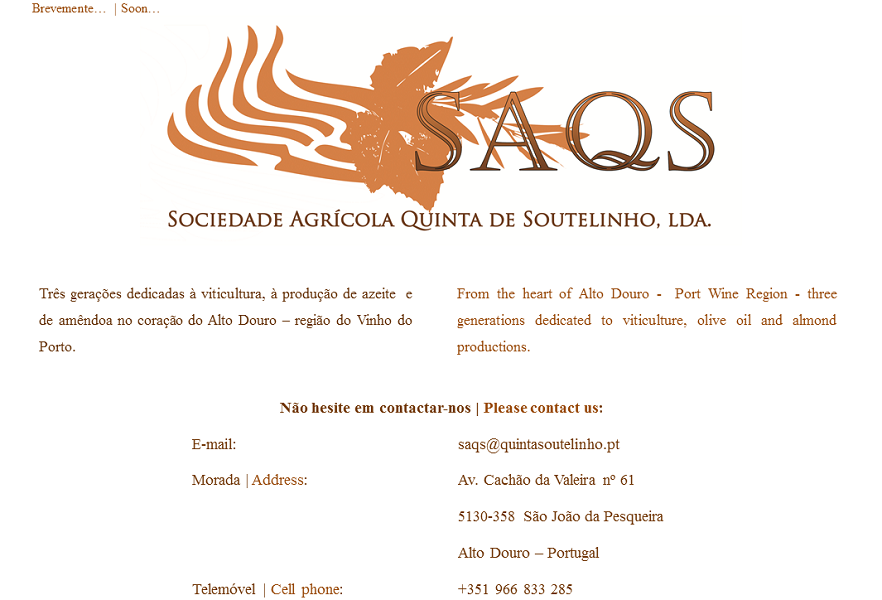Website em constru��o. Contate-nos: saqs@quintasoutelinho.pt